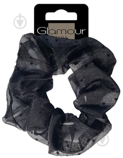 Резинка для волос Glamour черная 417678 - фото 1