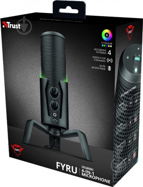 Микрофон Trust GXT 258 Fyru USB 4-in-1 Streaming Microphone (23465) - фото 10 Микрофон Trust GXT 258 Fyru USB 4-in-1 Streaming Microphone (23465) - фото 10
