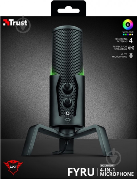 Микрофон Trust GXT 258 Fyru USB 4-in-1 Streaming Microphone (23465) - фото 9 Микрофон Trust GXT 258 Fyru USB 4-in-1 Streaming Microphone (23465) - фото 9