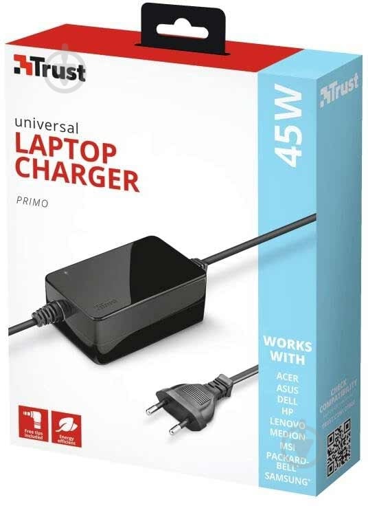 Зарядное устройство Trust Primo 45W Universal Laptop Charger - фото 3