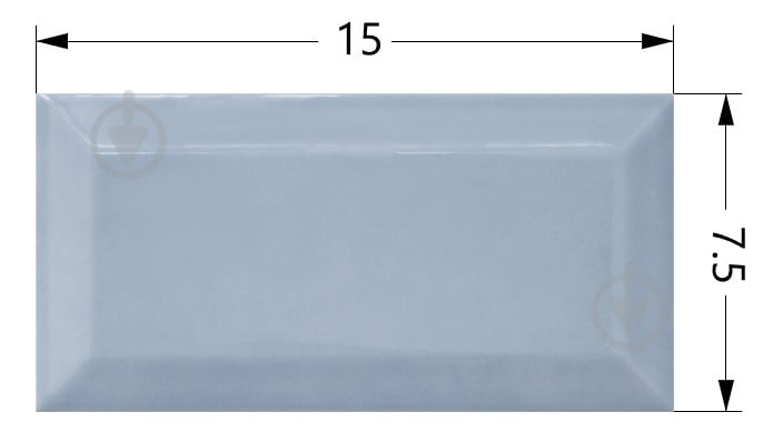 Плитка Cifre Шик аква 7,5x15 см - фото 2