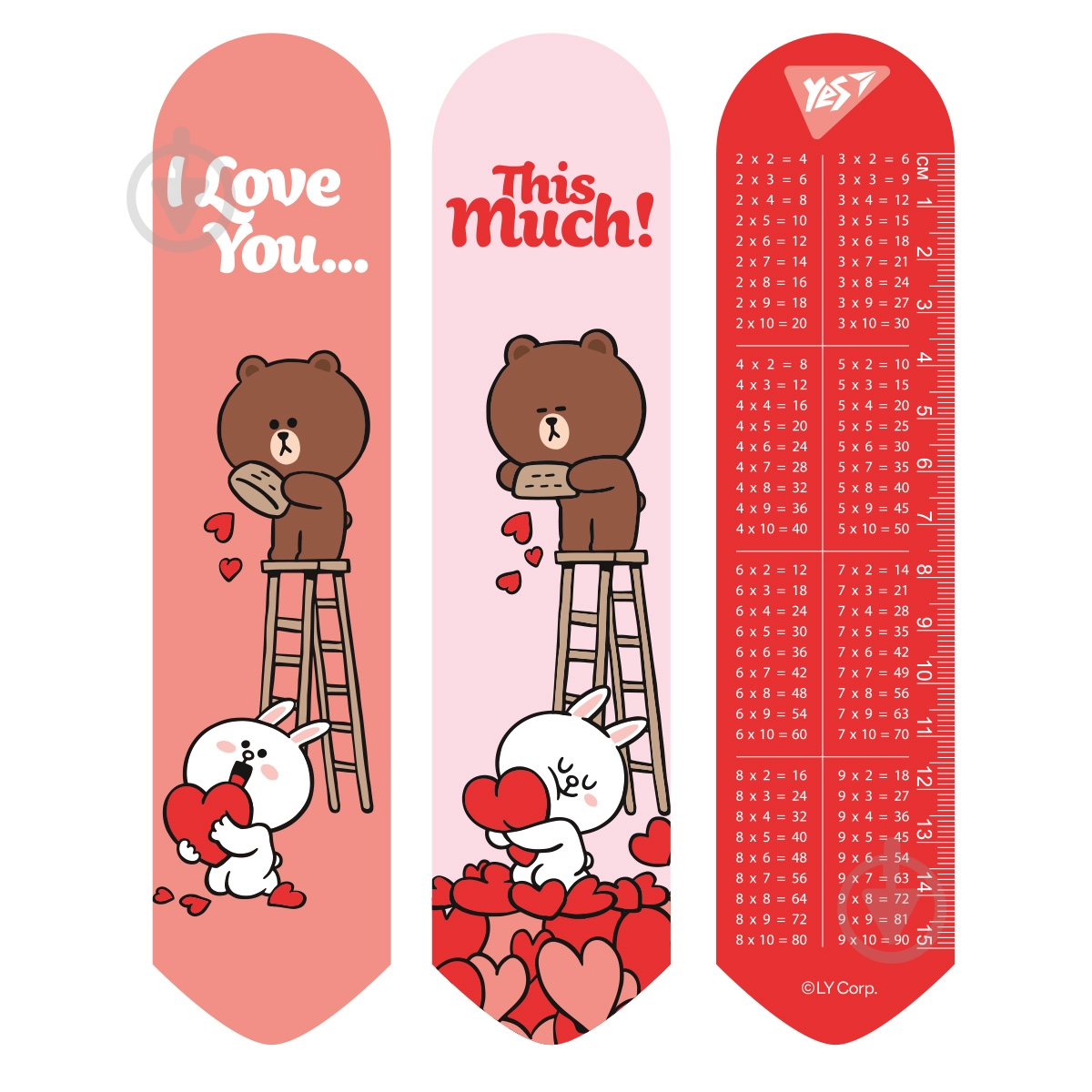Закладинка 2D Line Friends hearts YES - фото 1