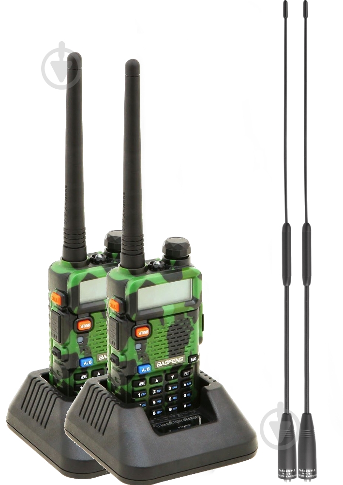 Комплект раций Baofeng UV-5R Urban Camo - фото 1