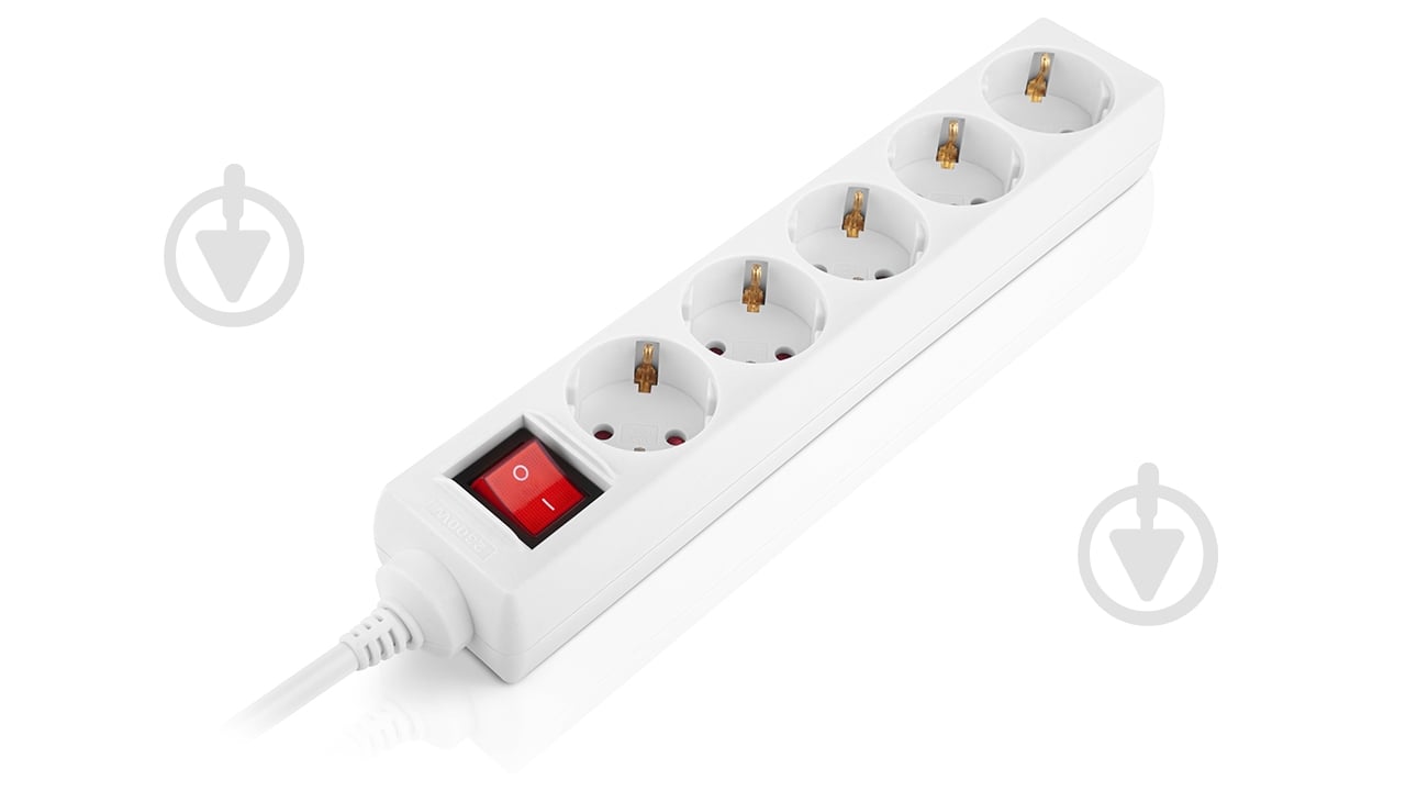 Фильтр-удлинитель Real-el RS-Protect M с заземлением 5 гн. белый 5 м - фото 1 Фильтр-удлинитель Real-el RS-Protect M с заземлением 5 гн. белый 5 м - фото 1