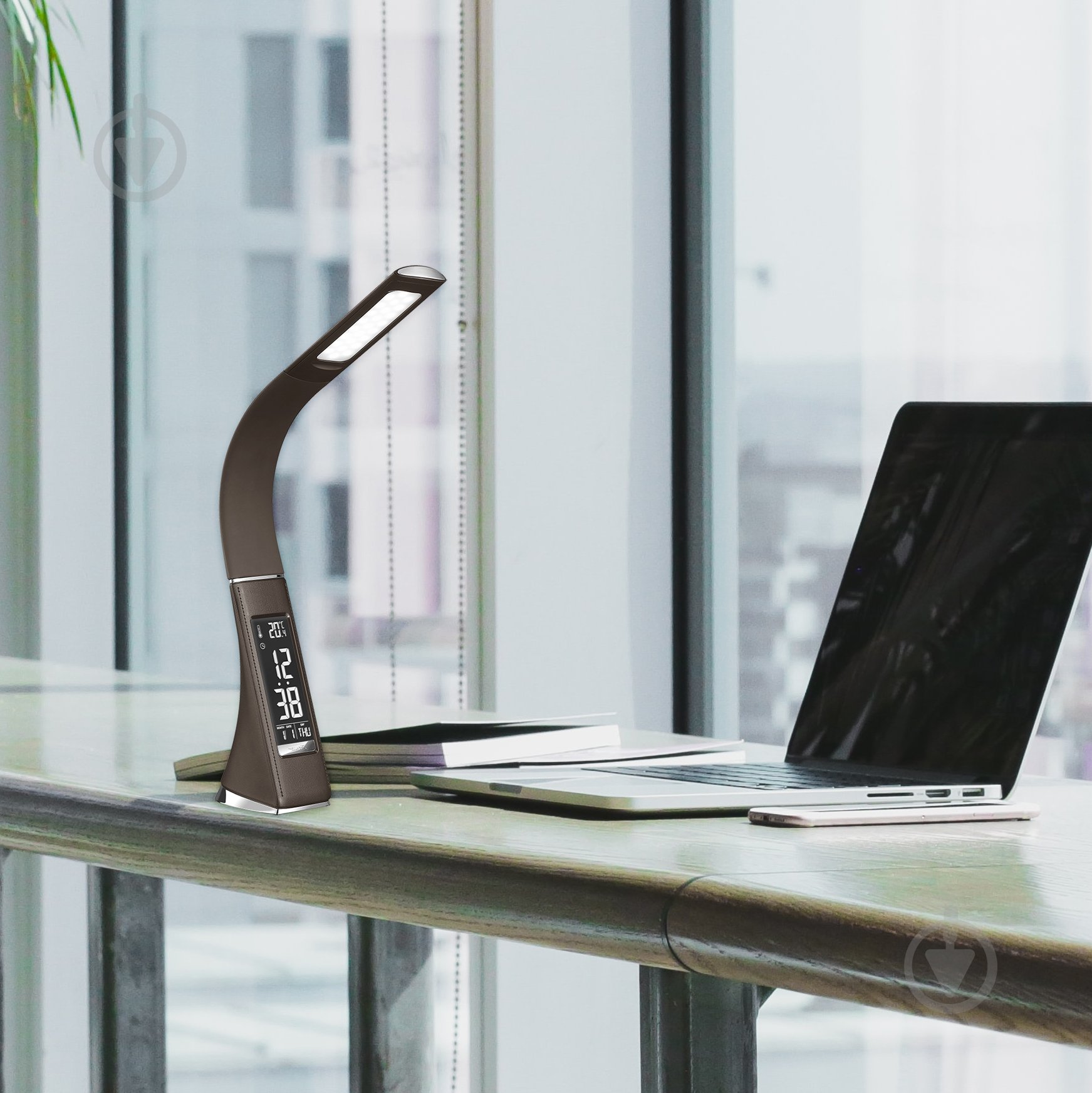 Настільна лампа офісна LedPulsar ALT-219BR LED 6 Вт коричневий - фото 8