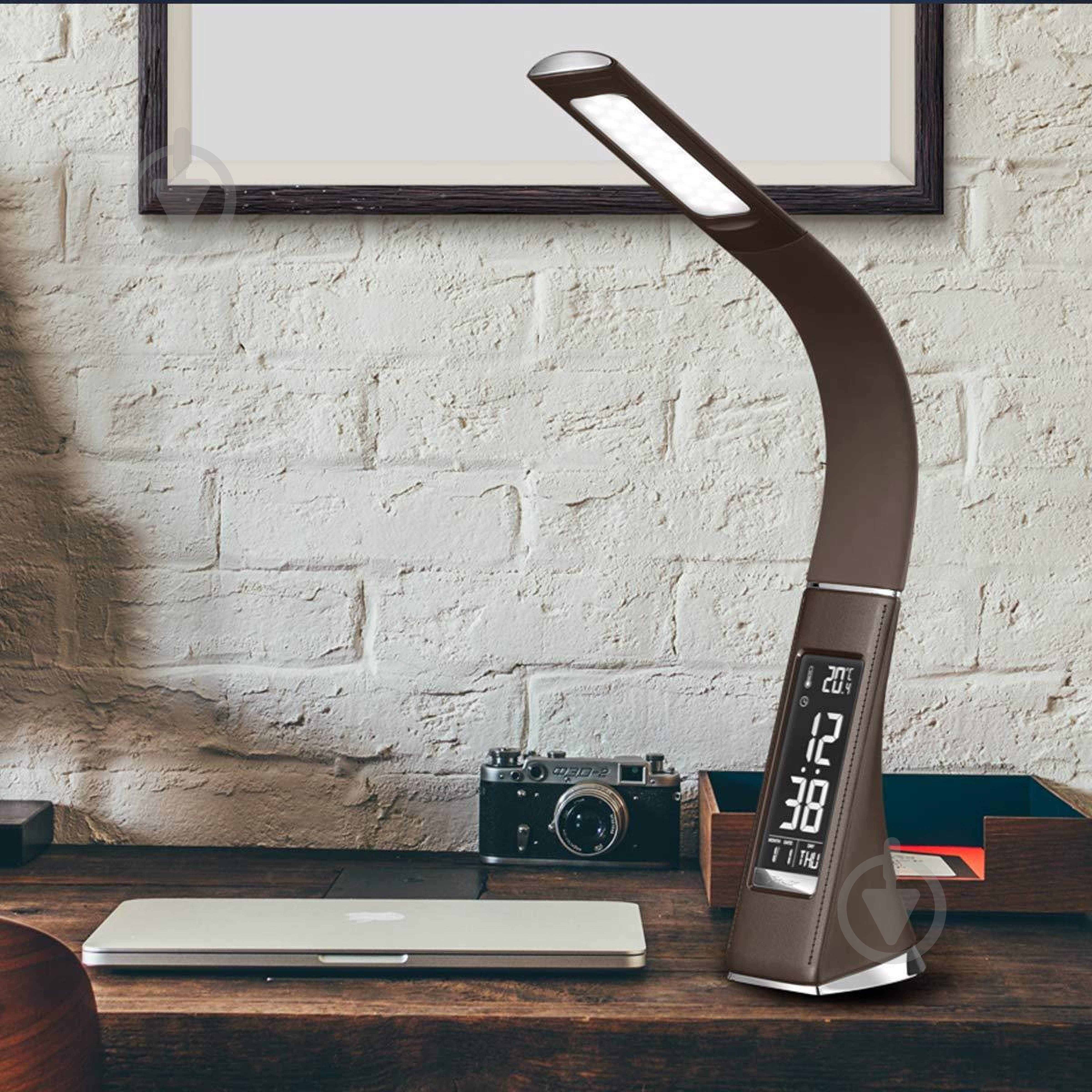 Настільна лампа офісна LedPulsar ALT-219BR LED 6 Вт коричневий - фото 7