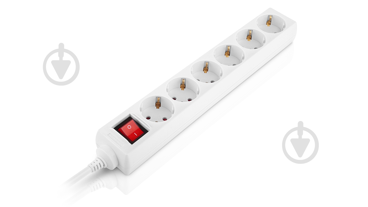 Фильтр-удлинитель Real-el RS-6 Protect M с заземлением 6 гн. белый 3 м - фото 8