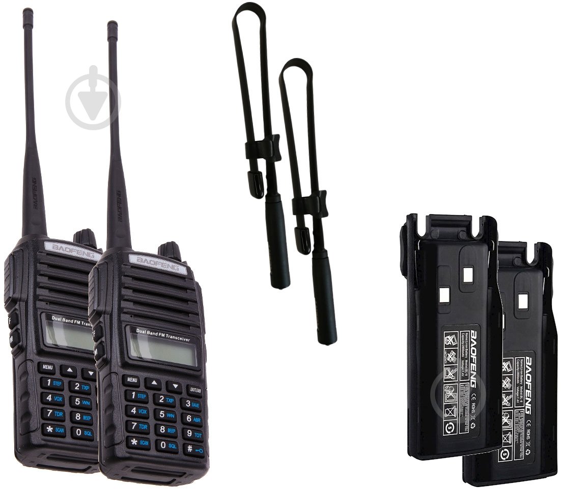 Комплект раций Baofeng UV-82 Tactical - фото 1