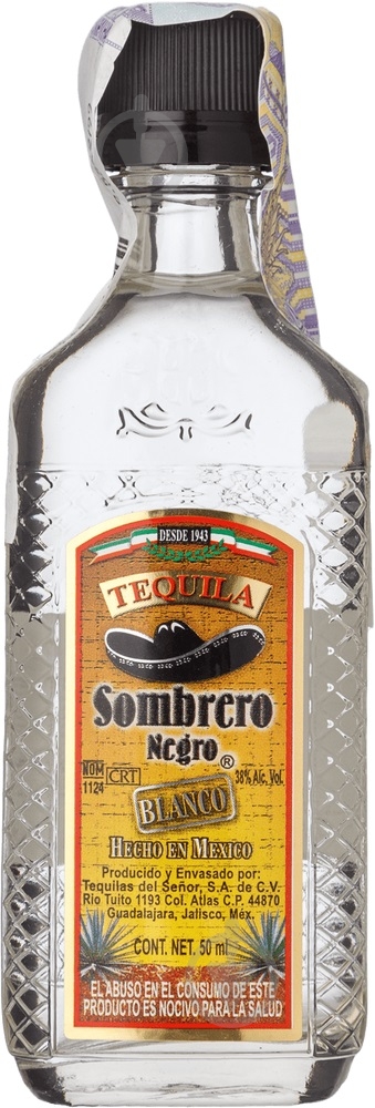 Текила Sombrero Negro Silver 0,05 л 38% - фото 1