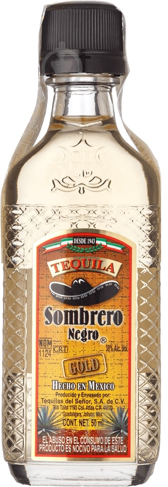 Текила Sombrero Negro Gold 0,05 л 38% - фото 1