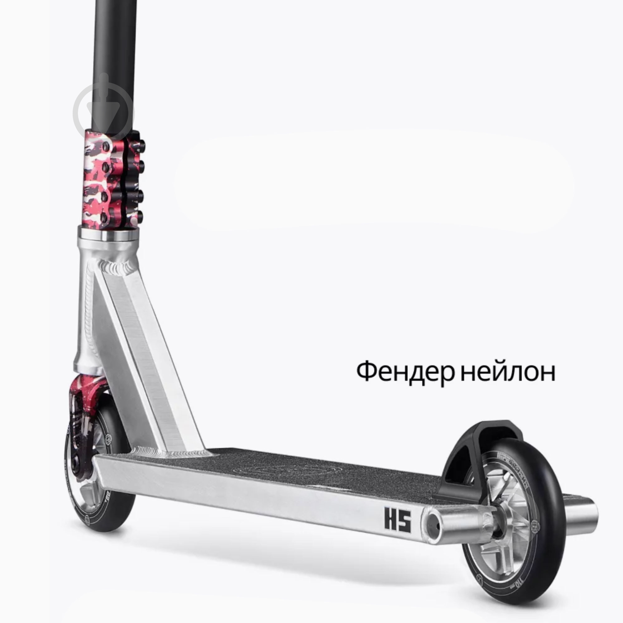 Самокат трюковый Hipe H5 красный с серым 410505 - фото 4