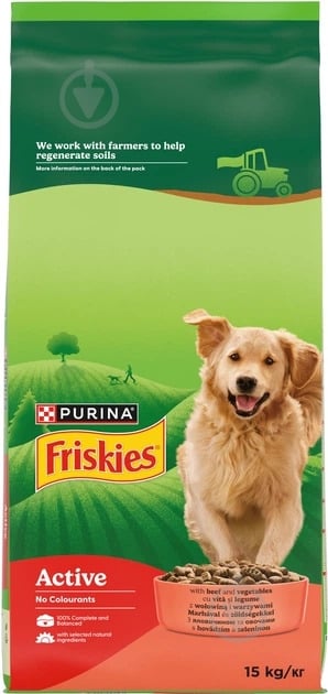 Корм сухий FRISKIES by Purina Active підвищена активність з яловичиною 15 кг - фото 3 Корм сухий FRISKIES by Purina Active підвищена активність з яловичиною 15 кг - фото 3