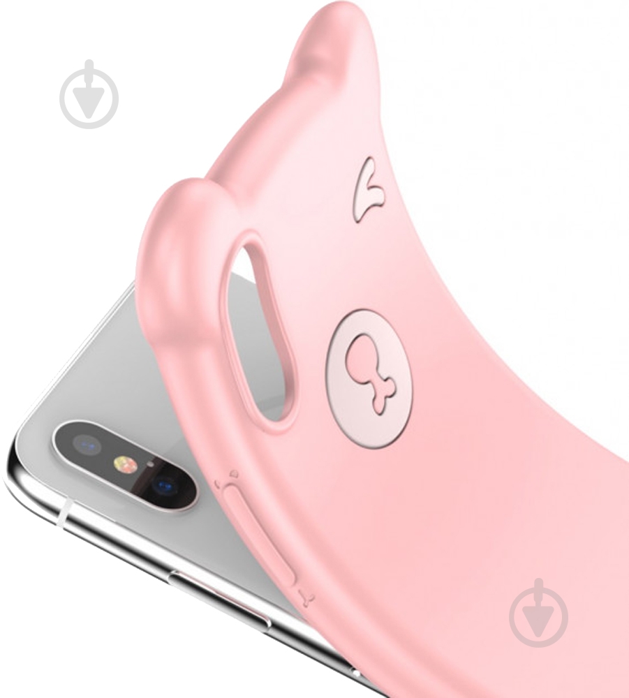 Чехол BASEUS Bear Silicone WIAPIPH65-BE04 для Apple iPhone XS Max - фото 5 Чехол BASEUS Bear Silicone WIAPIPH65-BE04 для Apple iPhone XS Max - фото 5