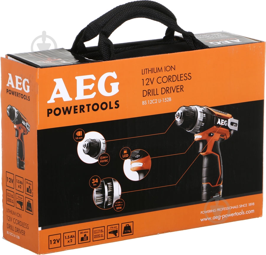 Шуруповерт аккумуляторный AEG 4935448464 BS12C2LI-152B - фото 11