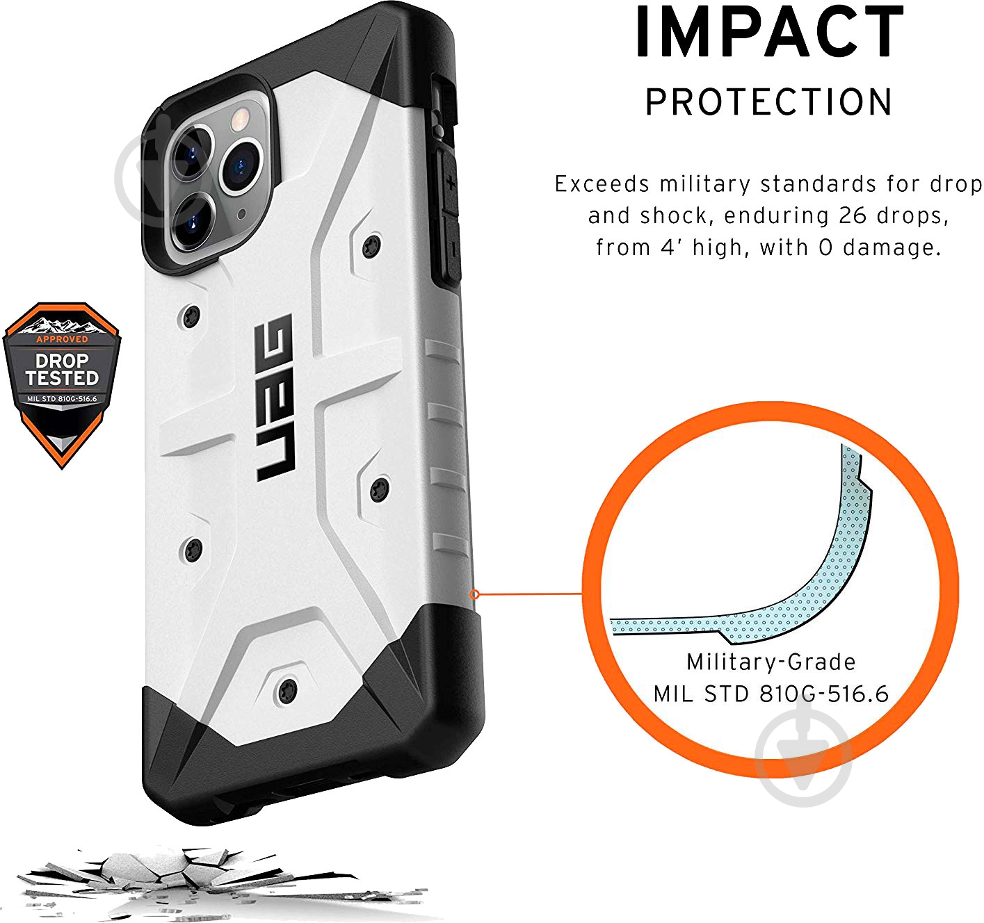 Чохол UAG Pathfinder 111707114141 для Apple iPhone 11 Pro - фото 16 Чохол UAG Pathfinder 111707114141 для Apple iPhone 11 Pro - фото 16
