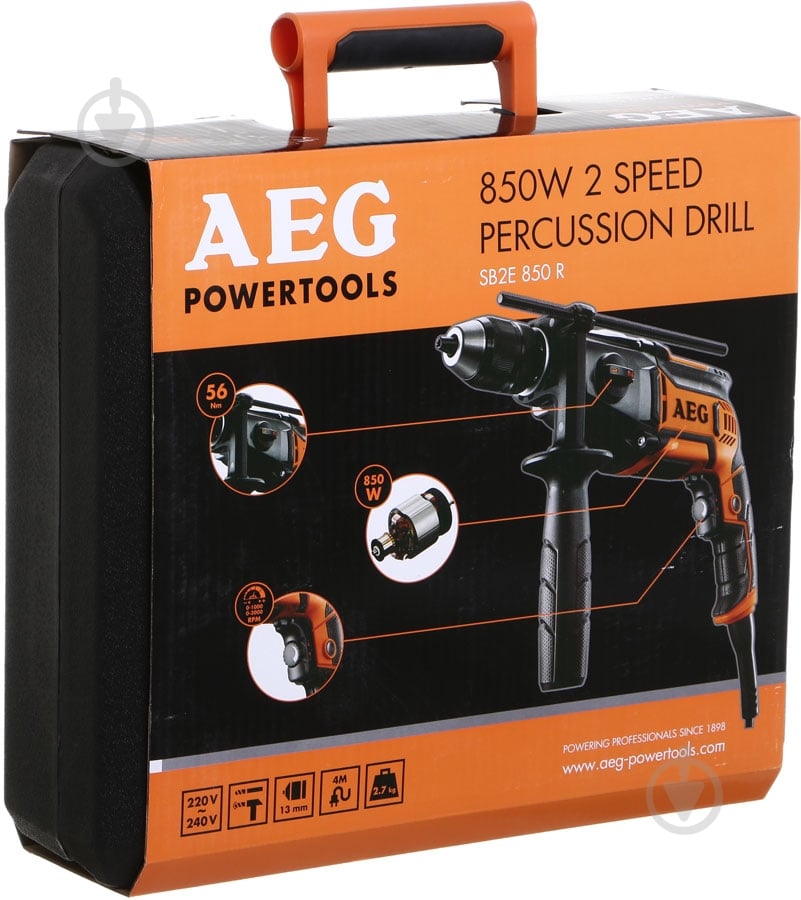 Дрель ударная AEG 4935447360 SB2E850R - фото 10