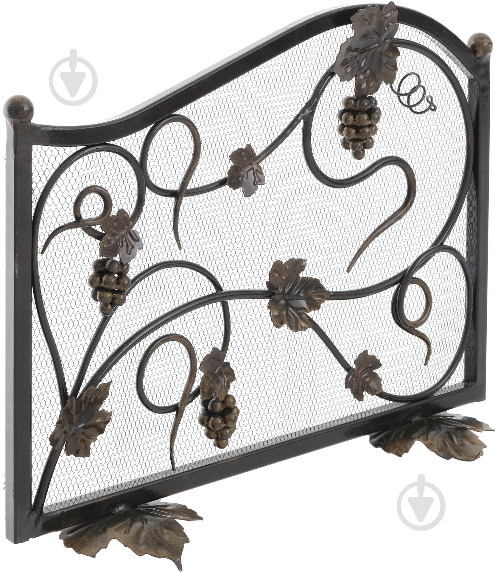 Решетка каминная Виноград 19х65 см черный - фото 2