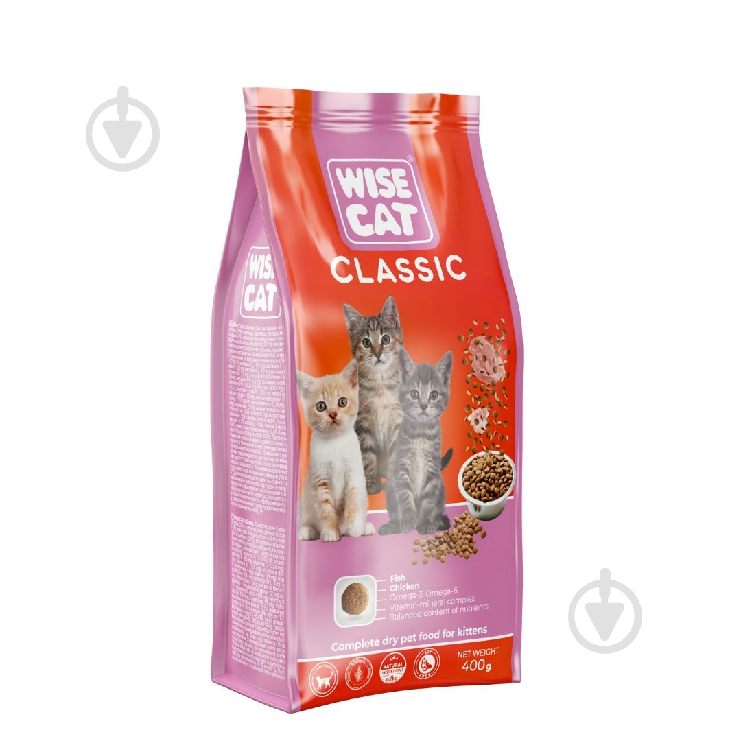 Корм сухой для котов Wise Cat Classic 400 г - фото 1 Корм сухой для котов Wise Cat Classic 400 г - фото 1