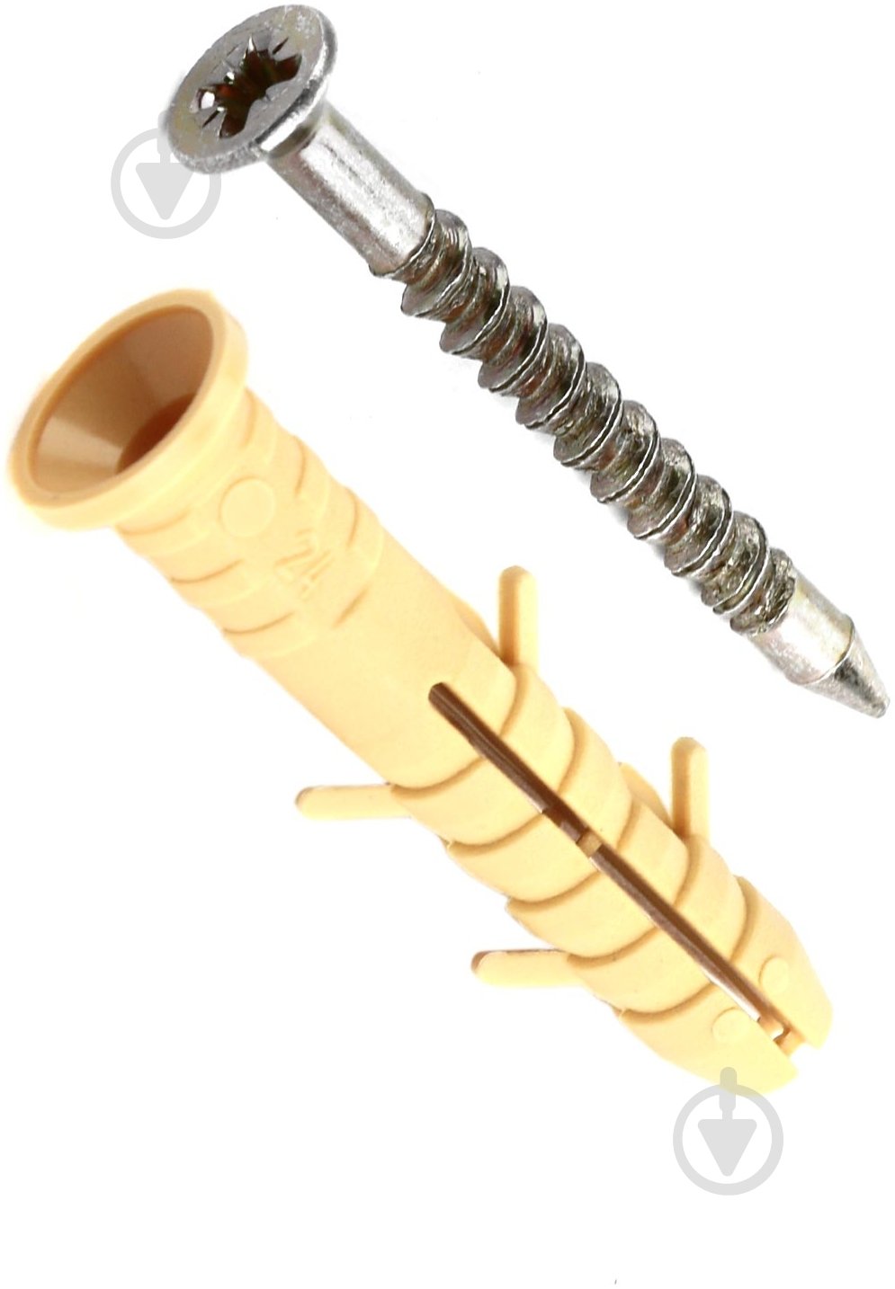 Дюбель ударный для быстрого монтажа без воротничка с шурупом (полиэтилен) ЕСМ 8x45 мм 100 шт. - фото 1 Дюбель ударный для быстрого монтажа без воротничка с шурупом (полиэтилен) ЕСМ 8x45 мм 100 шт. - фото 1