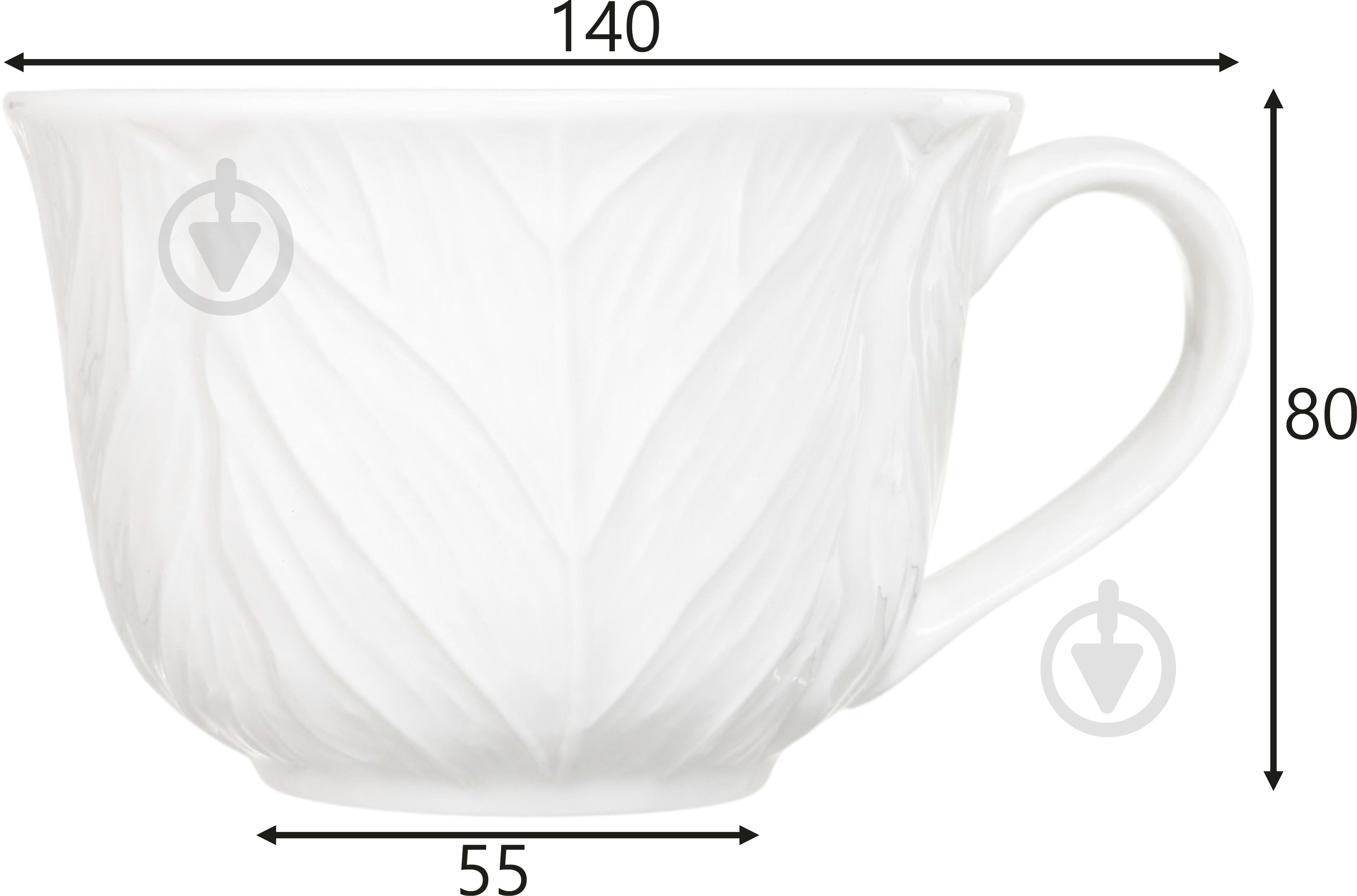 Чашка з блюдцем Fiora Lettuce 350 мл - фото 5