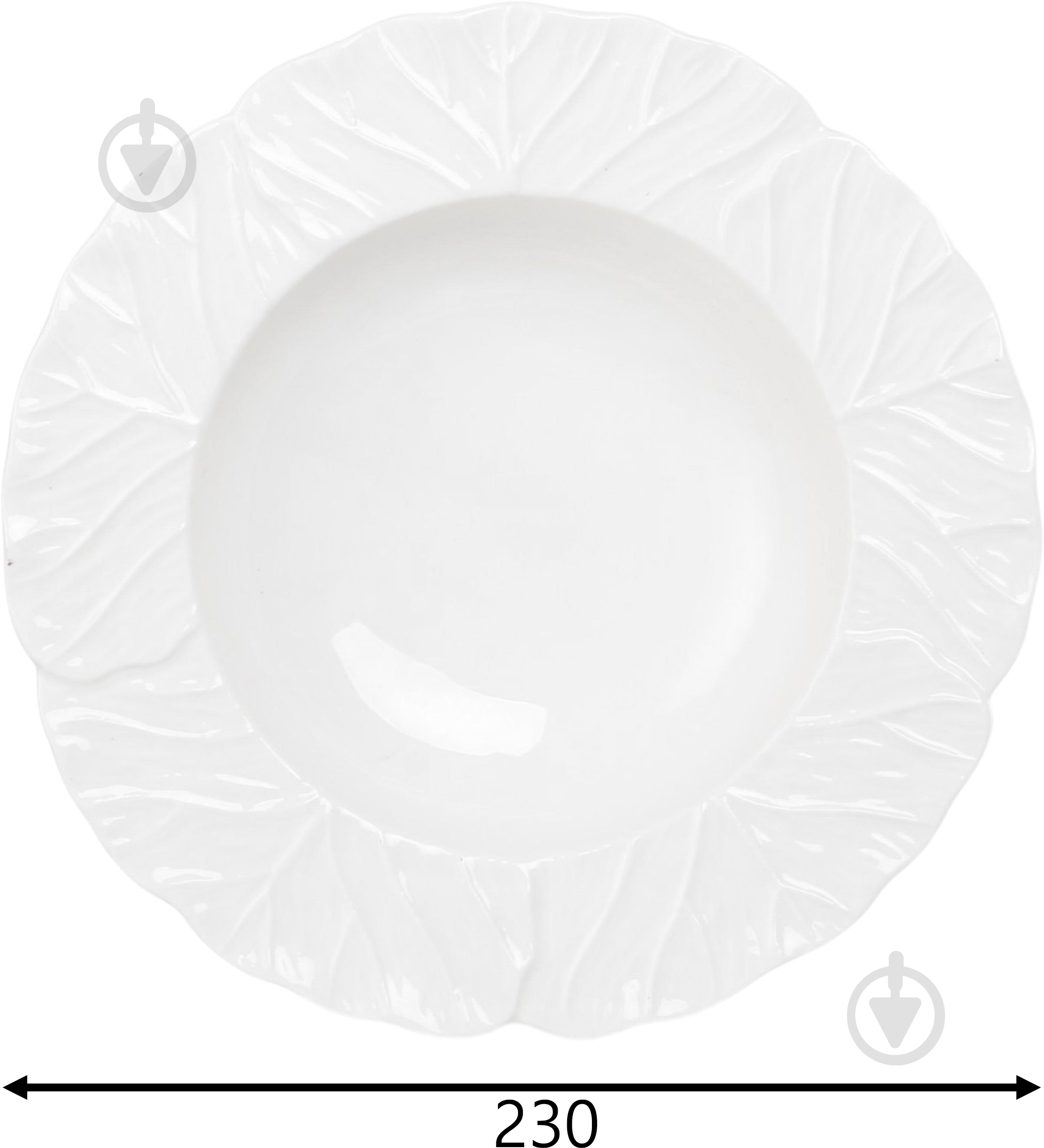 Тарелка для пасты Fiora Lettuce 23,2 см - фото 3 Тарелка для пасты Fiora Lettuce 23,2 см - фото 3