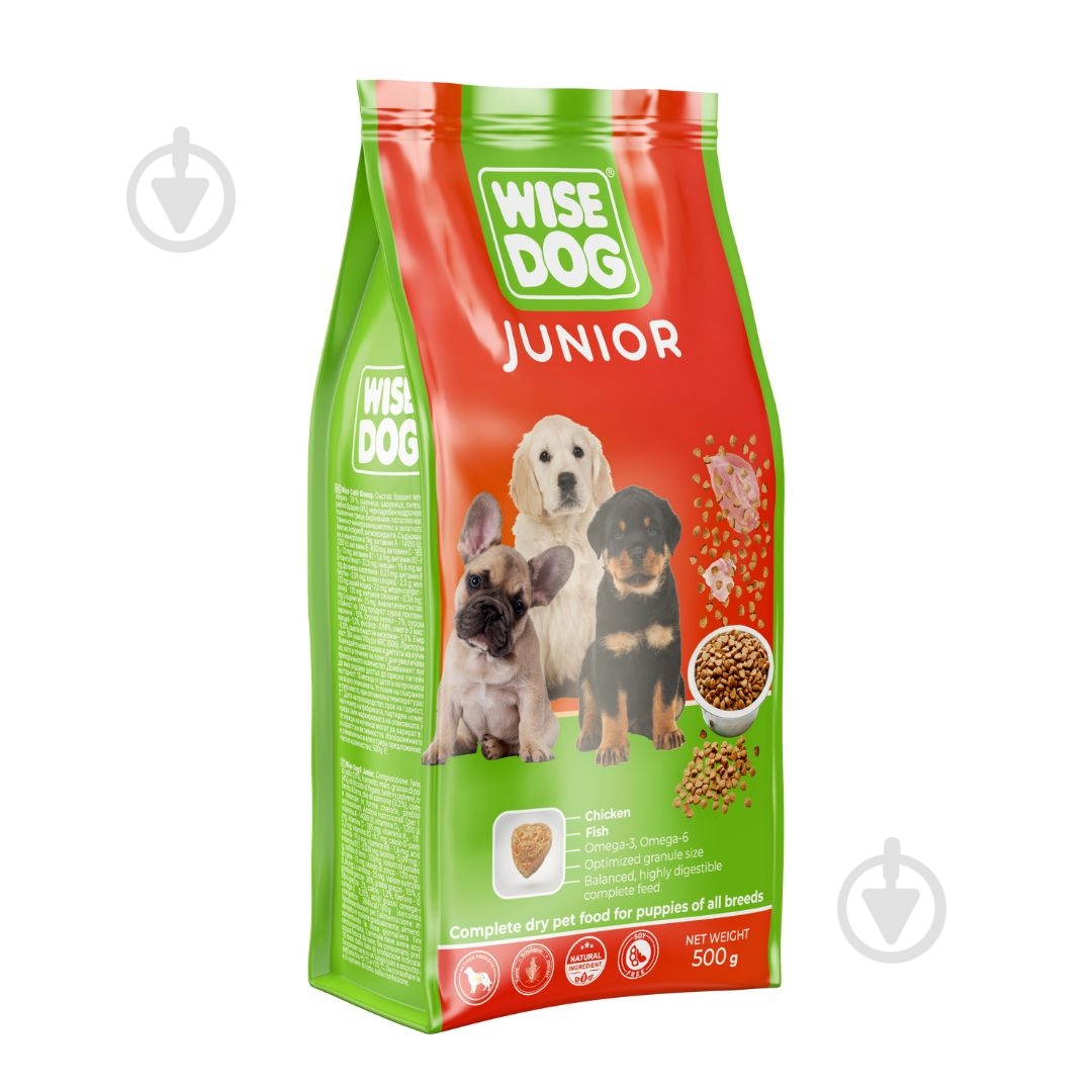 Корм сухой Wise Dog Юніор 500 г - фото 1