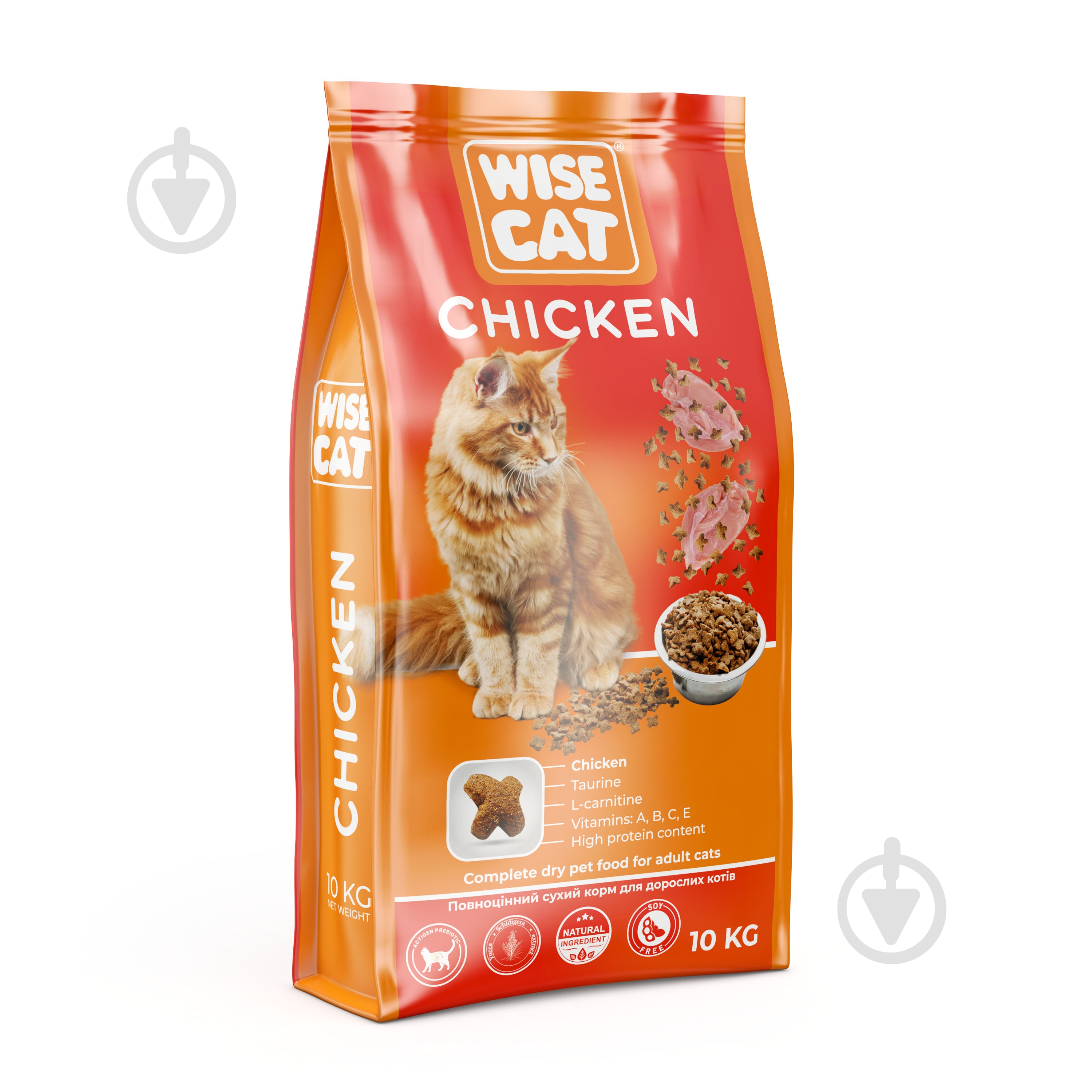 Корм для котів Wise Cat курка 10 кг - фото 1 Корм для котів Wise Cat курка 10 кг - фото 1