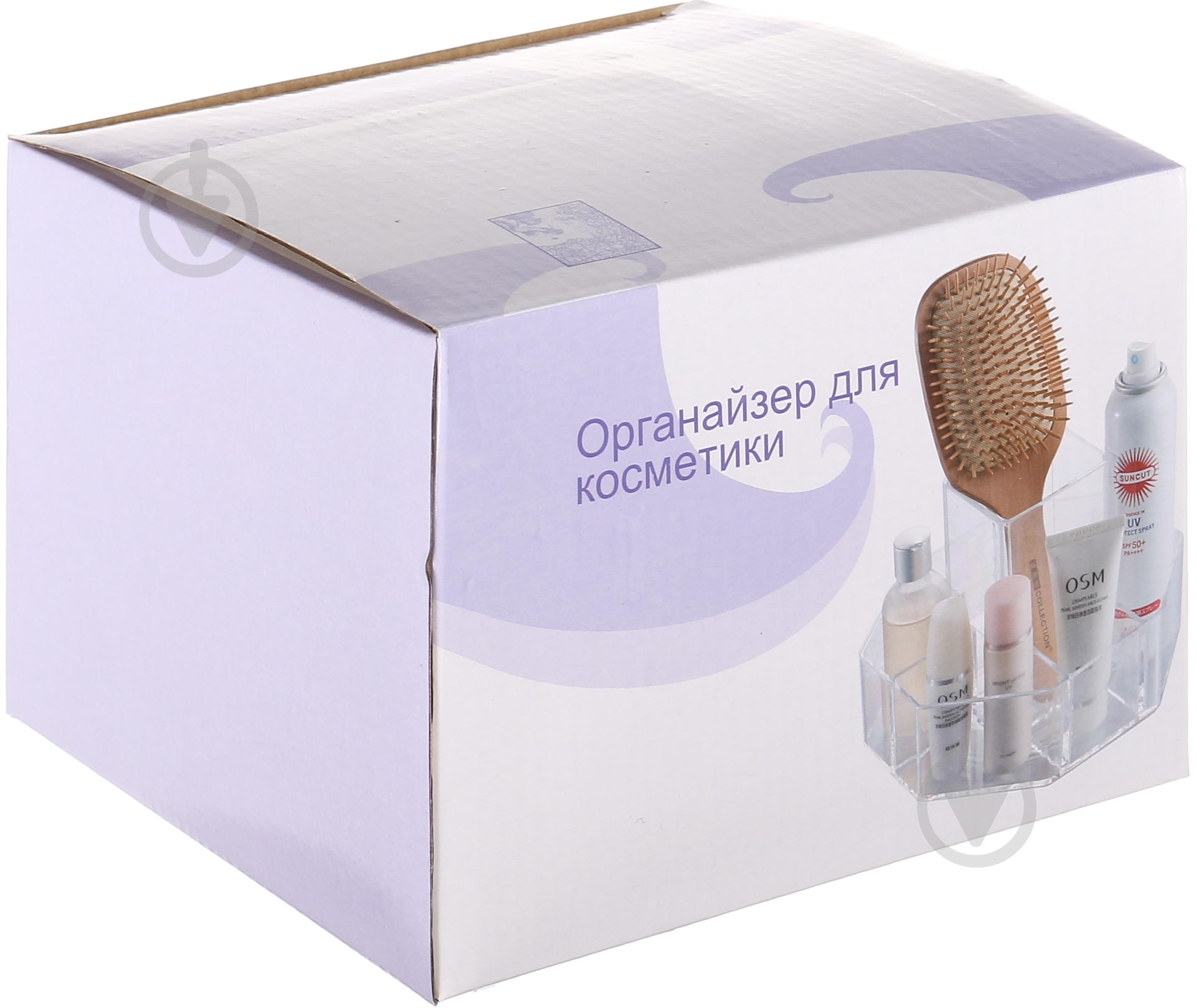 Органайзер Luna для косметики 18х18х13 см прозрачный - фото 5