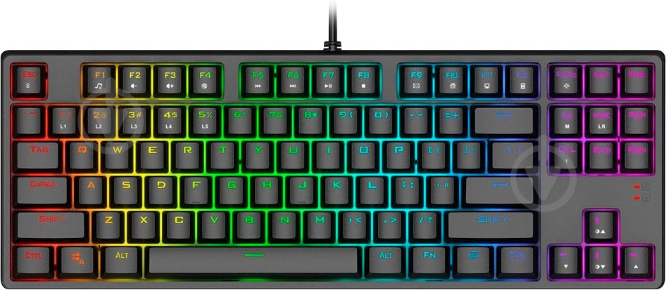 Клавіатура ігрова 1stPlayer (DK5.0 LITE Blue Switch) black - фото 1