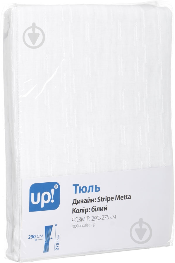 Тюль Stripe Metta 290х275 см белый UP! (Underprice) - фото 3