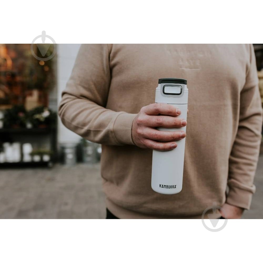 Термопляшка Kambukka Elton Insulated 600 мл сіро-біла - фото 5