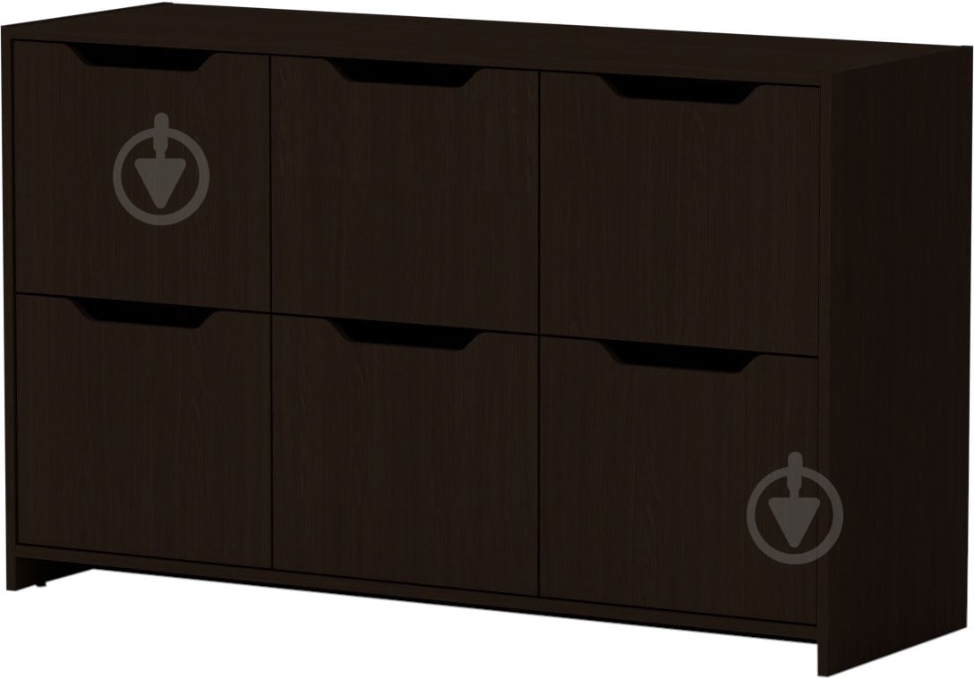 Комод Компанит 130х80х42 см 6Д венге/венге - фото 1