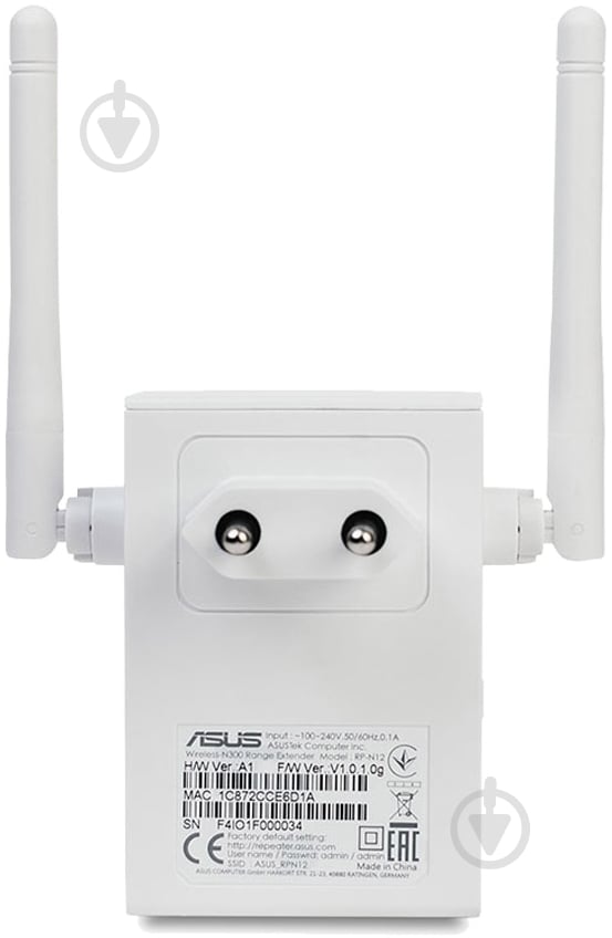 Ретранслятор ASUS RP-N12 - фото 4 Ретранслятор ASUS RP-N12 - фото 4