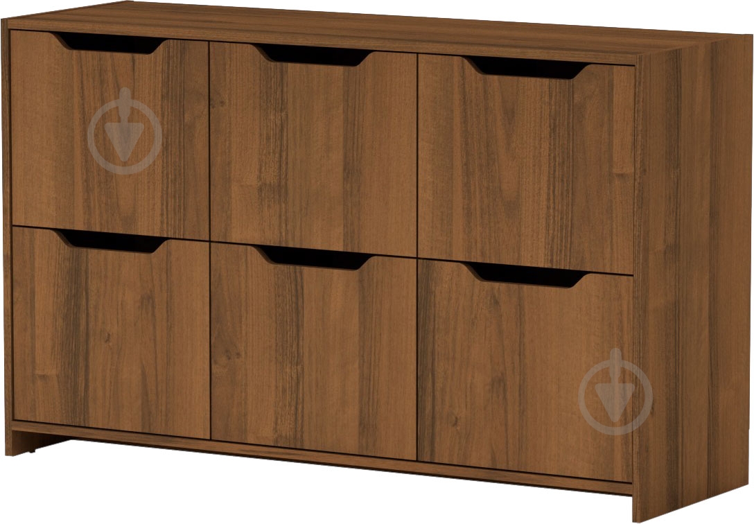 Комод Компаніт 130х80х42 см 6Д горіх екко/горіх екко - фото 1 Комод Компаніт 130х80х42 см 6Д горіх екко/горіх екко - фото 1