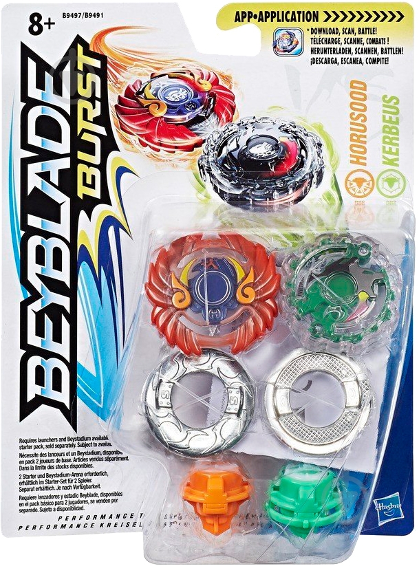 Дзиґа Hasbro BEYBLADE 2 шт. в упаковці в асортименті B9491 - фото 5 Дзиґа Hasbro BEYBLADE 2 шт. в упаковці в асортименті B9491 - фото 5