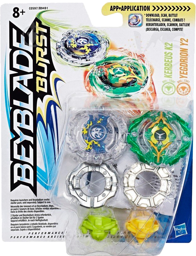 Дзиґа Hasbro BEYBLADE 2 шт. в упаковці в асортименті B9491 - фото 4 Дзиґа Hasbro BEYBLADE 2 шт. в упаковці в асортименті B9491 - фото 4
