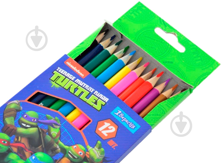 Олівці кольорові Ninja Turtles 12шт./24 кольори 1 вересня - фото 2