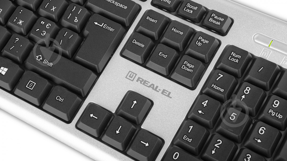 Клавиатура Real-el 507 Standard USB (EL123100046) silver - фото 9