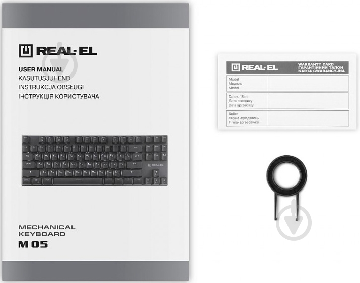 Клавиатура Real-el M 05 USB (EL123100044) grey - фото 9