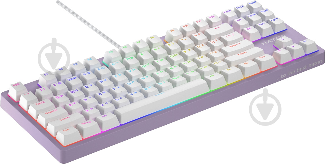 Клавиатура Hator Rockfall 2 (HTK-724) Mecha TKL orange lilac - фото 3