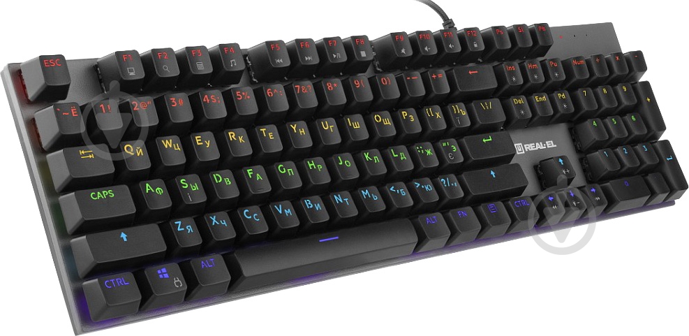 Клавіатура Real-el M 13 USB (EL123100045) grey - фото 1