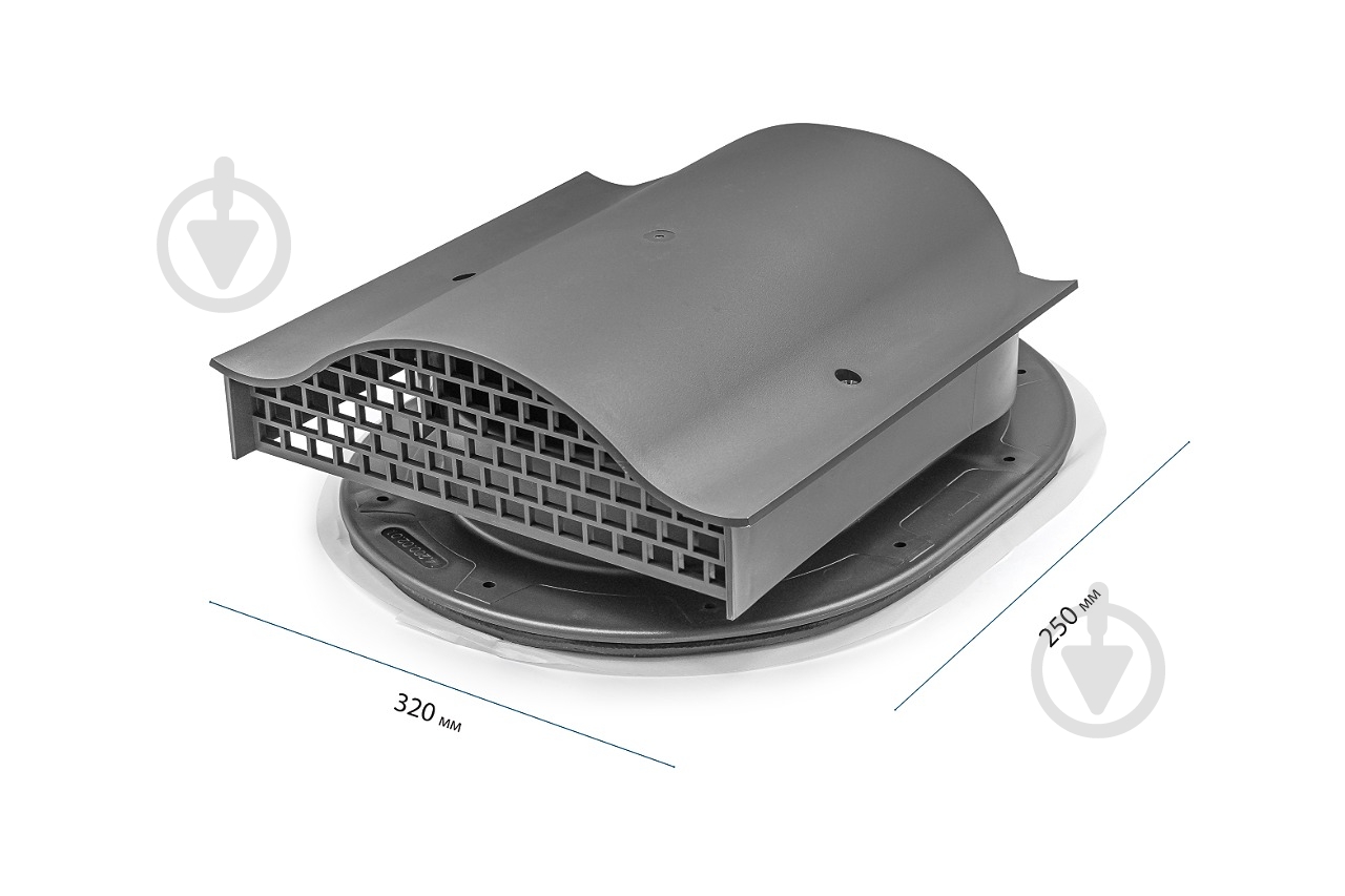 Аэратор точечный EliteVent графитовый для смонтированной битумной и фальцевой кровли - фото 1
