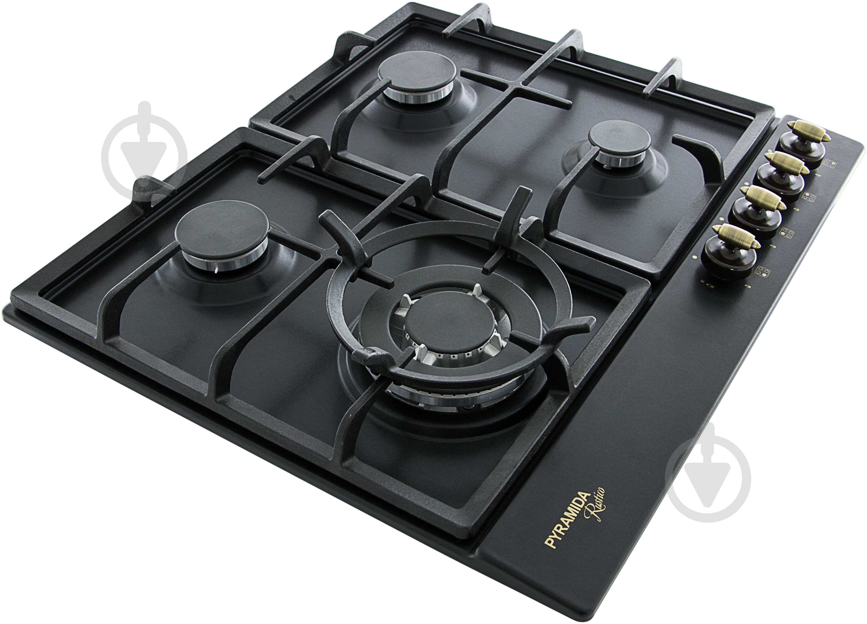 Варочная поверхность газовая Pyramida PFE 642 BLACK RUSTICO - фото 2 Варочная поверхность газовая Pyramida PFE 642 BLACK RUSTICO - фото 2