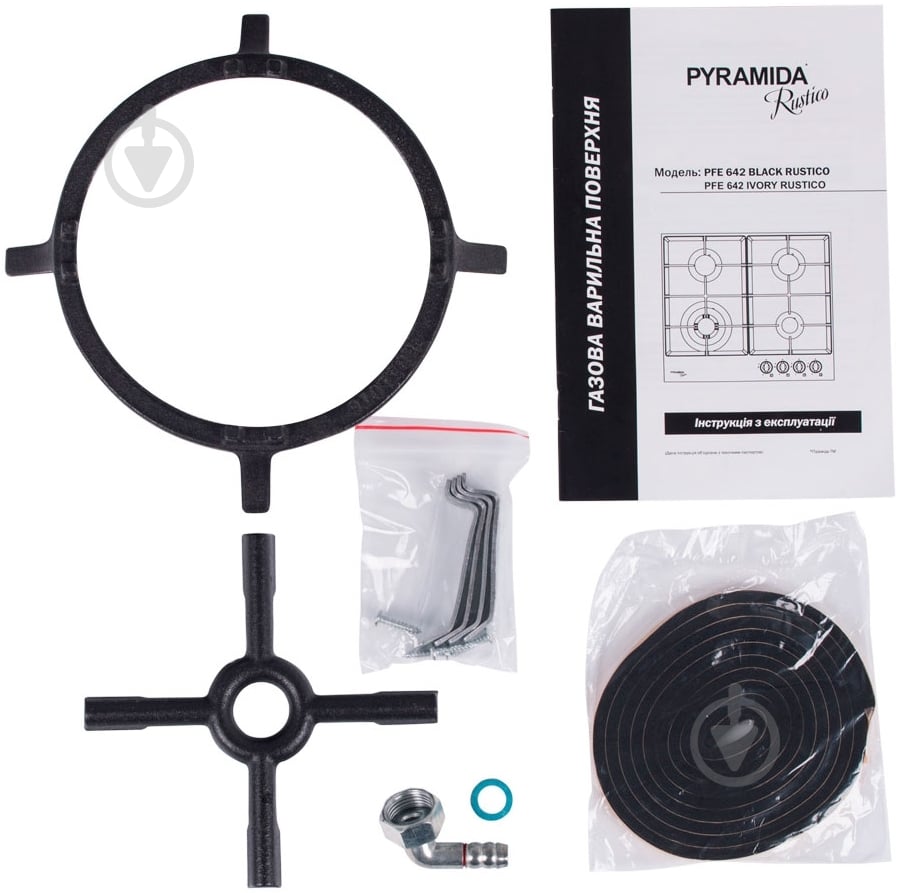 Варочная поверхность газовая Pyramida PFE 642 BLACK RUSTICO - фото 4 Варочная поверхность газовая Pyramida PFE 642 BLACK RUSTICO - фото 4