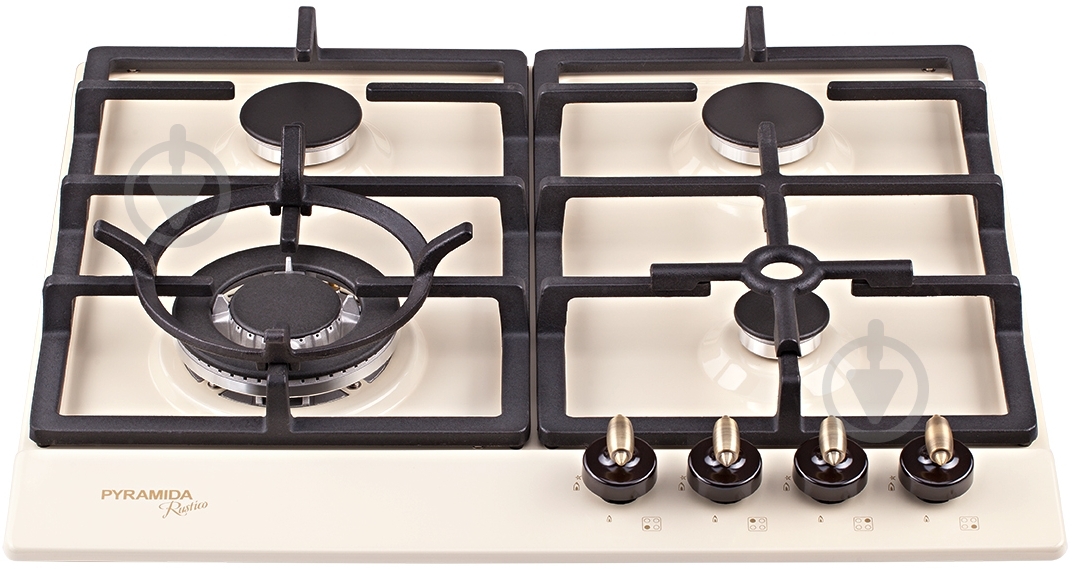 Варочная поверхность газовая Pyramida PFE 642 IVORY RUSTICO - фото 2 Варочная поверхность газовая Pyramida PFE 642 IVORY RUSTICO - фото 2
