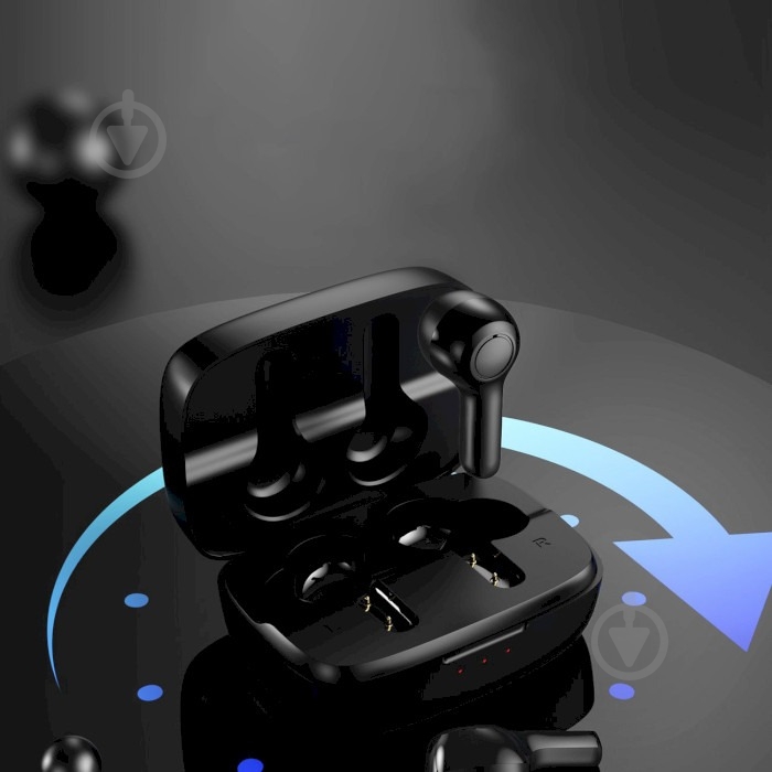 Bluetooth-гарнитура Choetech TWS с солнечной панелью black (BH-T09) - фото 5