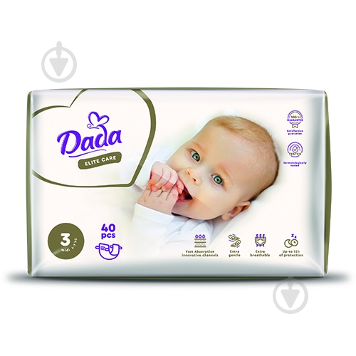 Подгузники Dada Elite Care MIDI 3 4-9 кг 40 шт. - фото 1