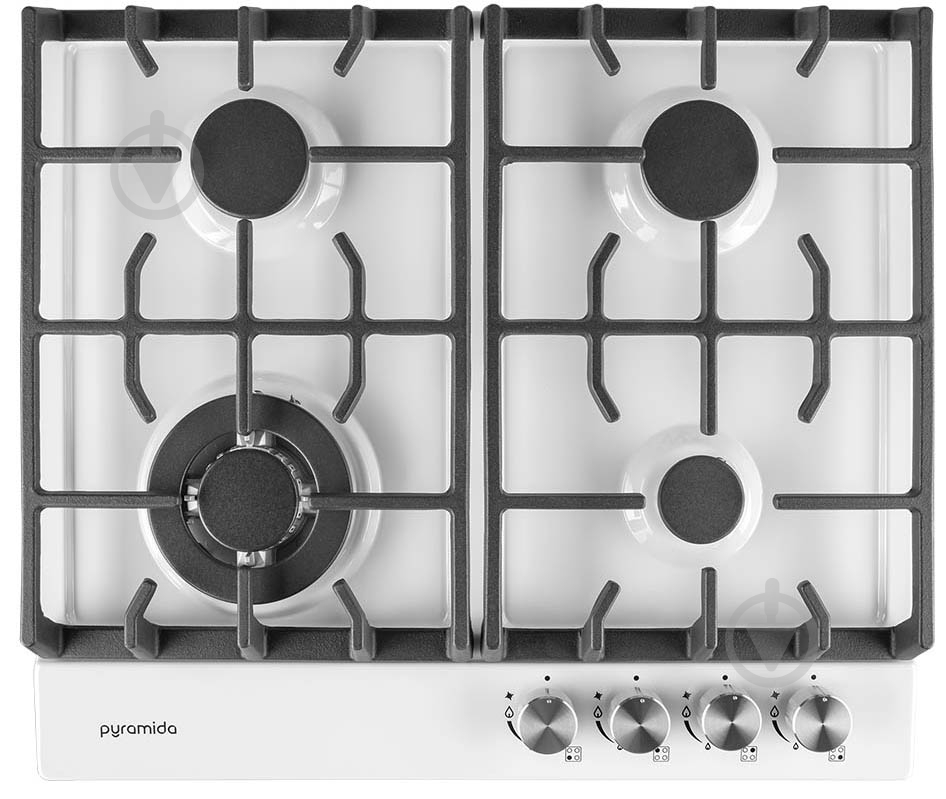 Варочная поверхность газовая Pyramida PFE 643 WHITE LUXE - фото 1