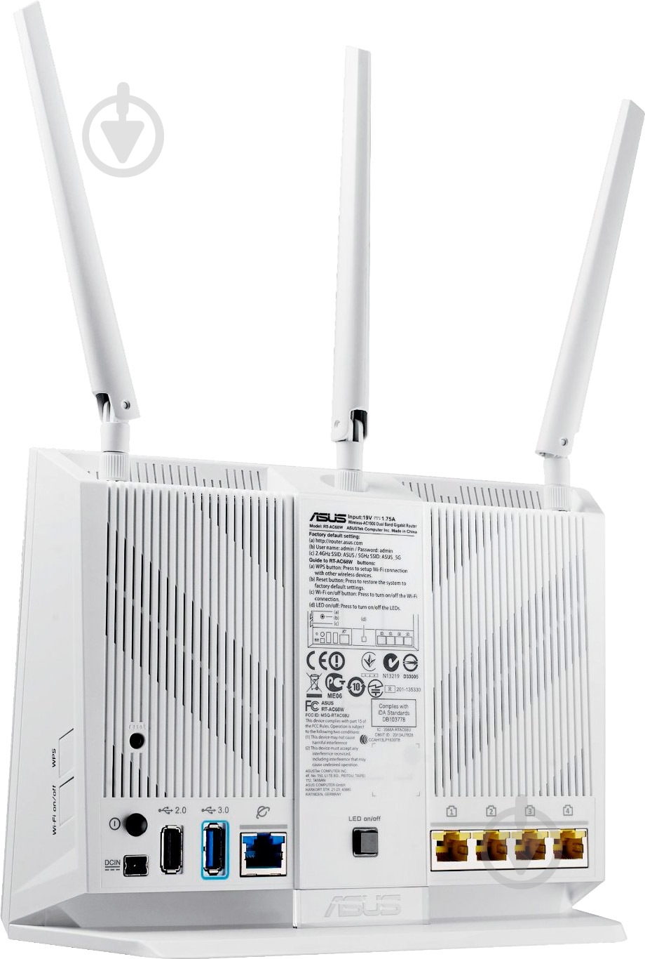 Wi-Fi-роутер Asus RT-AC68U_W - фото 3 Wi-Fi-роутер Asus RT-AC68U_W - фото 3