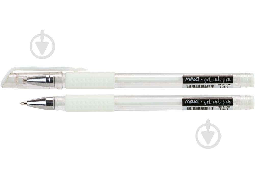 Ручка гелевая Maxi белая для чорной бумаги MX11986 - фото 2 Ручка гелевая Maxi белая для чорной бумаги MX11986 - фото 2